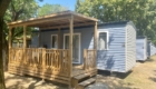 Camping Cisano die Bardolino - Mobilheim mit Holzterrasse