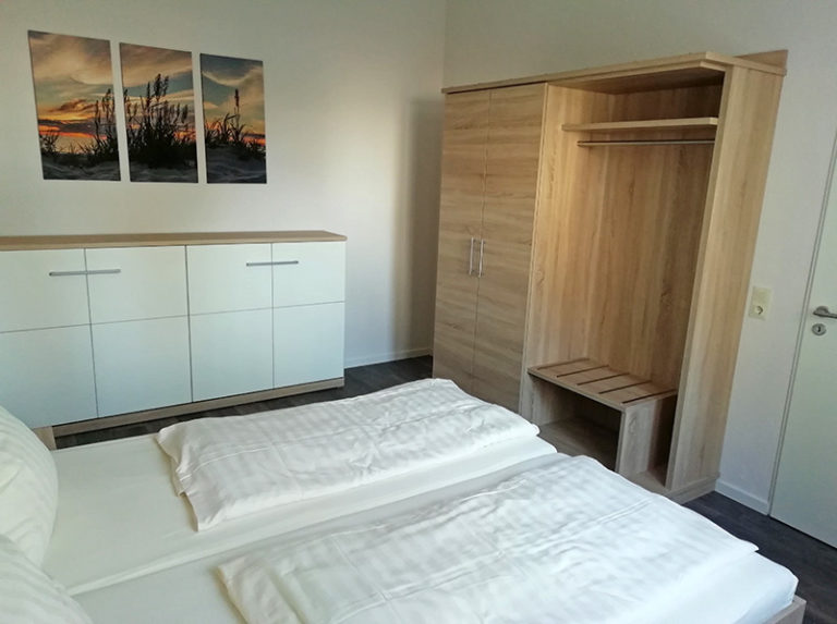 Ferienhaus Cuxhaven - Schlafzimmer einer Ferienwohnung