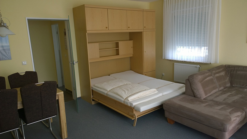 Kellenhusen Ferienhaus Nixe - Appartement mit ausgeklapptem Schrankbett