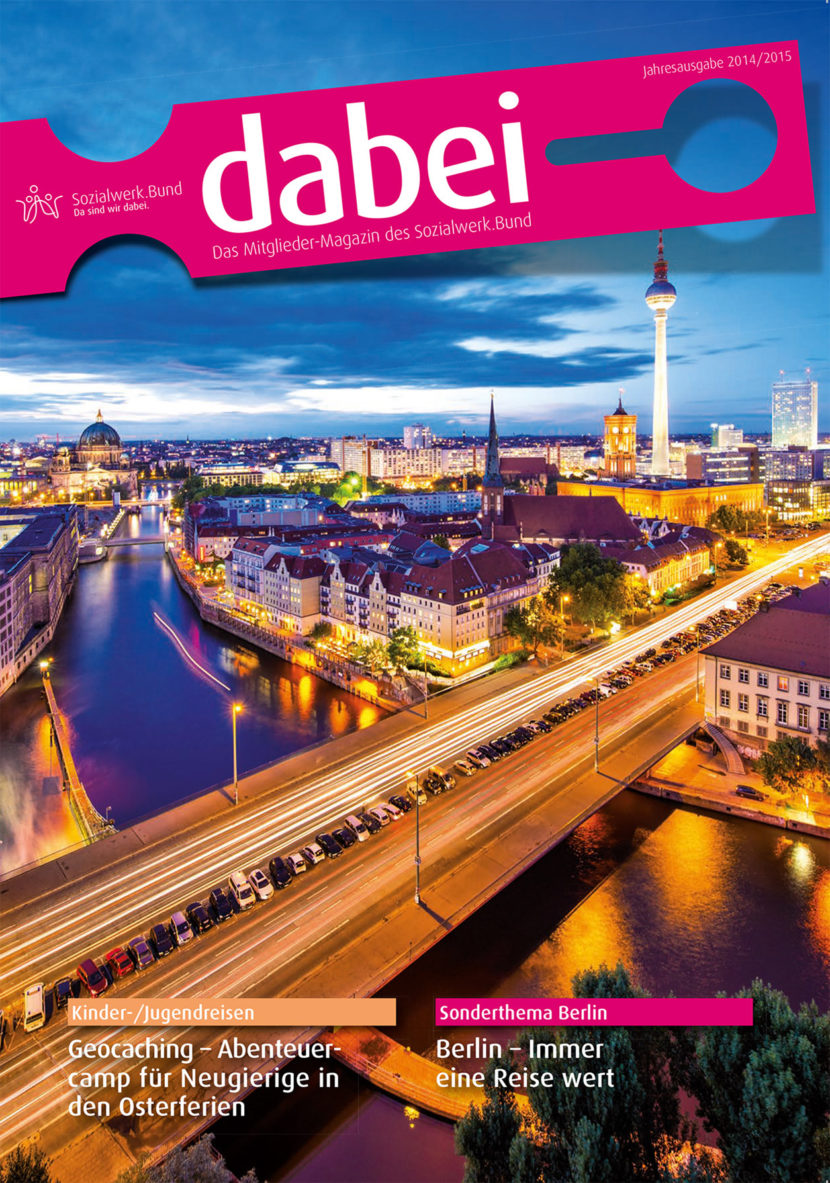 Titelseite des Mitgliedermagazins Dabei - Ausgabe 2014/2015